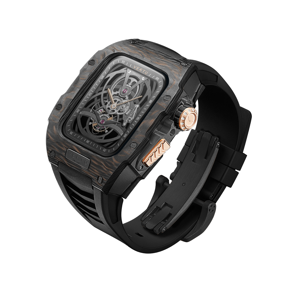 METAWATCH Black Interglaze Gold Smartwatch - Black Strap