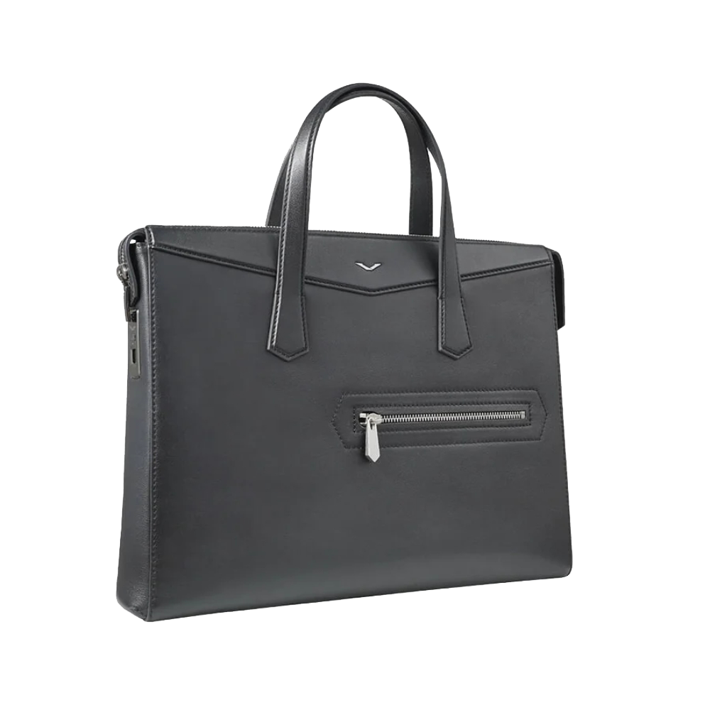 Black Briefcase Leather Bag for Men