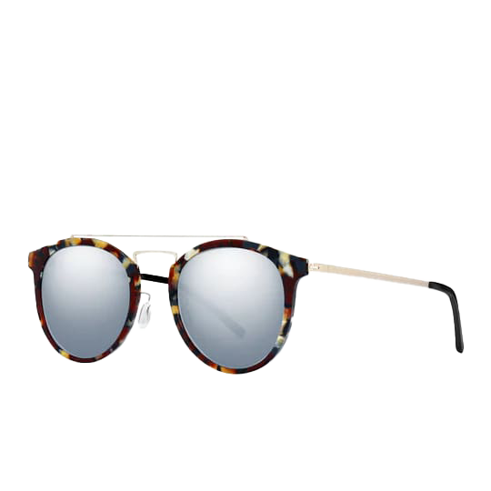 retro tortoiseshell sunglasses frame and silver lens 