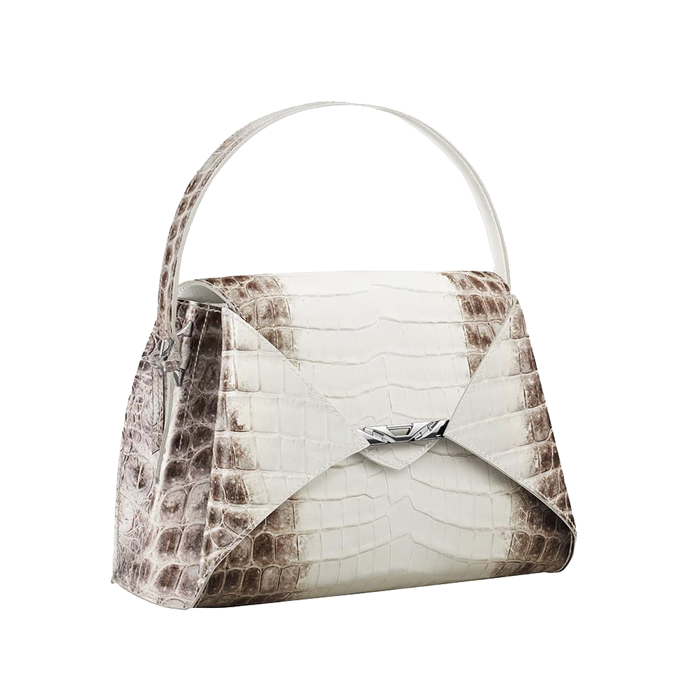 Folded V Himalaya Alligator Bag Genuine Leather for Women