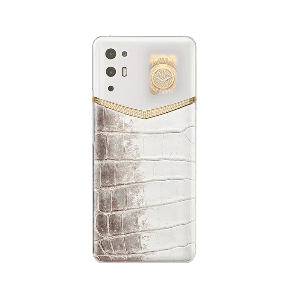 iVERTU Himalaya Alligator Skin Happy 5G Phone - 18k Gold & Diamonds