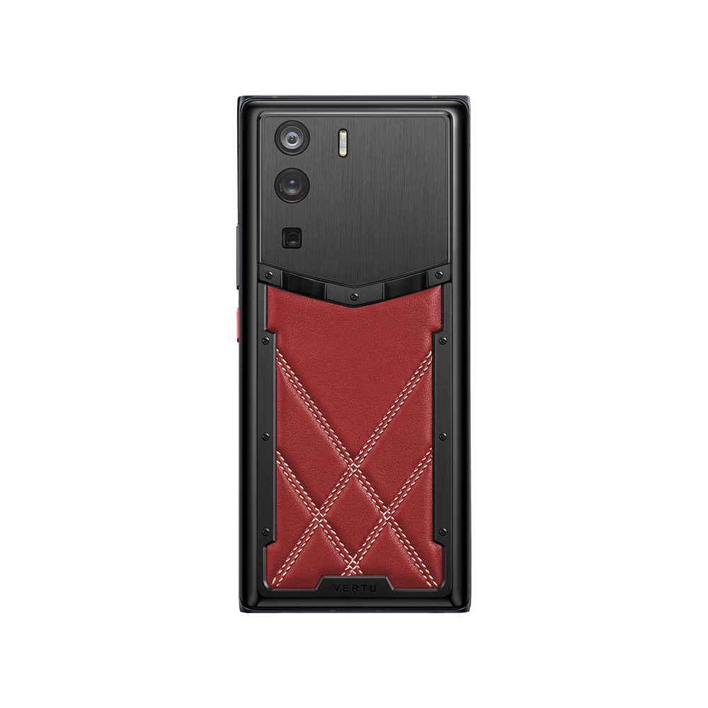 METAVERTU Stitching Calfskin 5G Web3 Phone - Retro Red