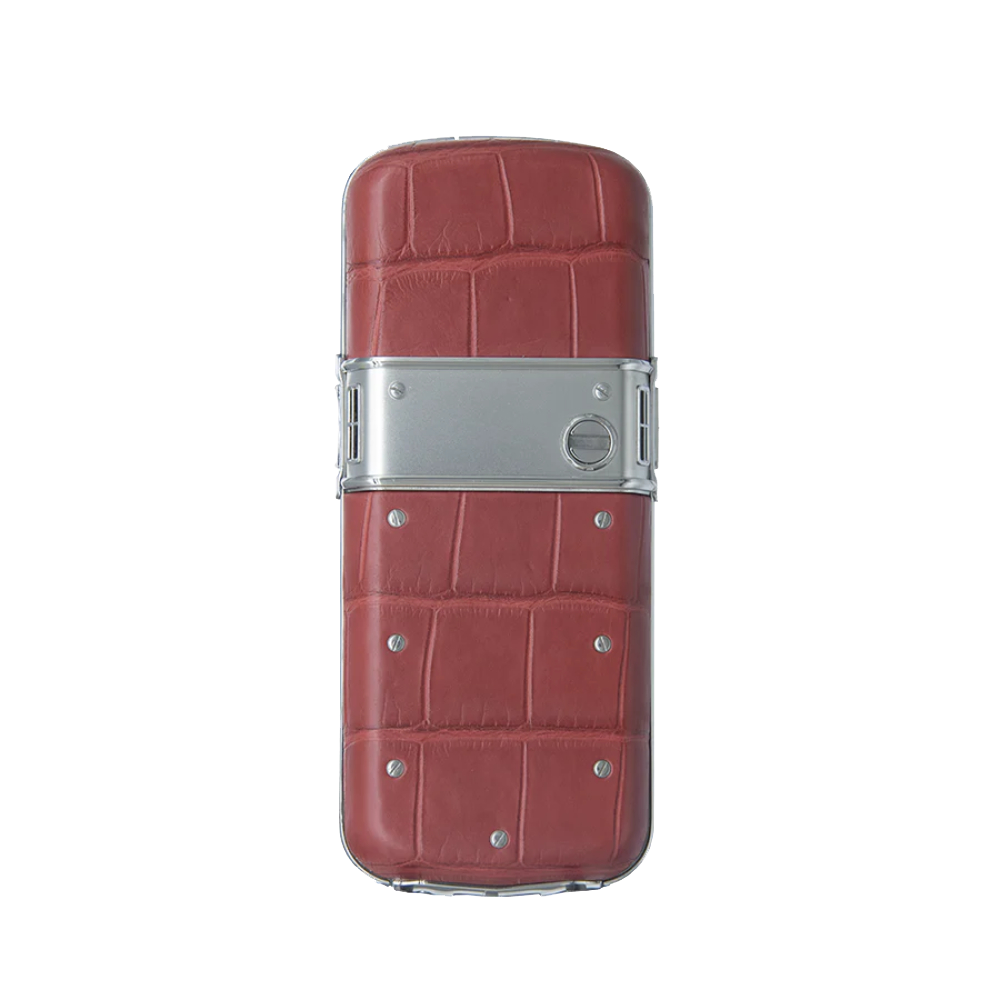 Vertu CONSTELLATION Retro Alligator Leather Classic Keypad Phone in Red - back