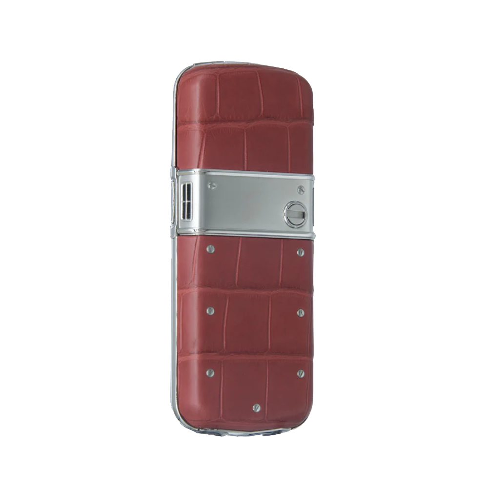 Vertu CONSTELLATION Retro Alligator Leather Classic Keypad Phone in Red - side