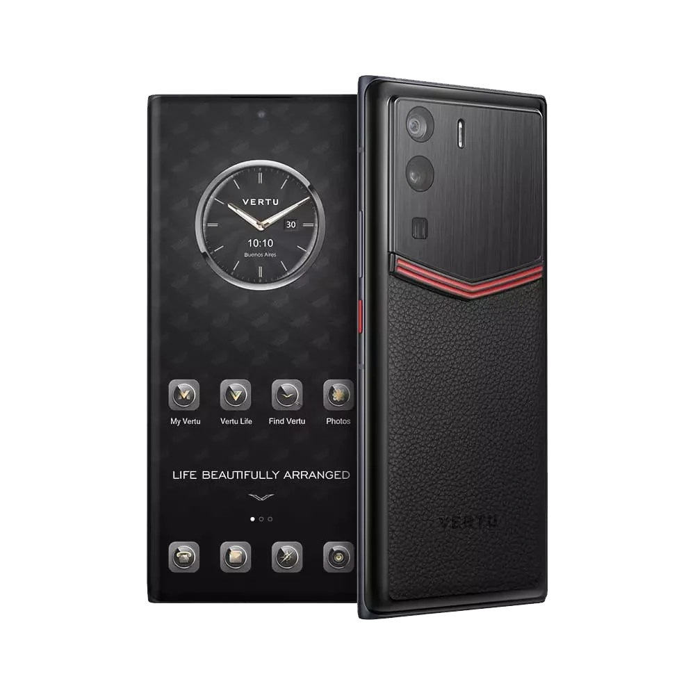METAVERTU Enameled Calfskin 5G Web3 Phone - Black