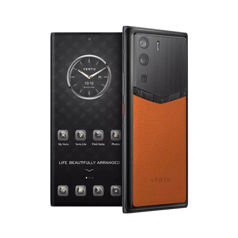 METAVERTU Frameless Calfskin 5G Web3 Phone - Orange