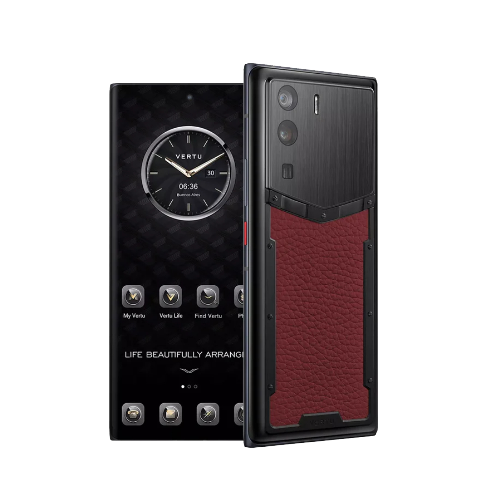 METAVERTU Calfskin 5G Web3 Phone - Raspberry Red
