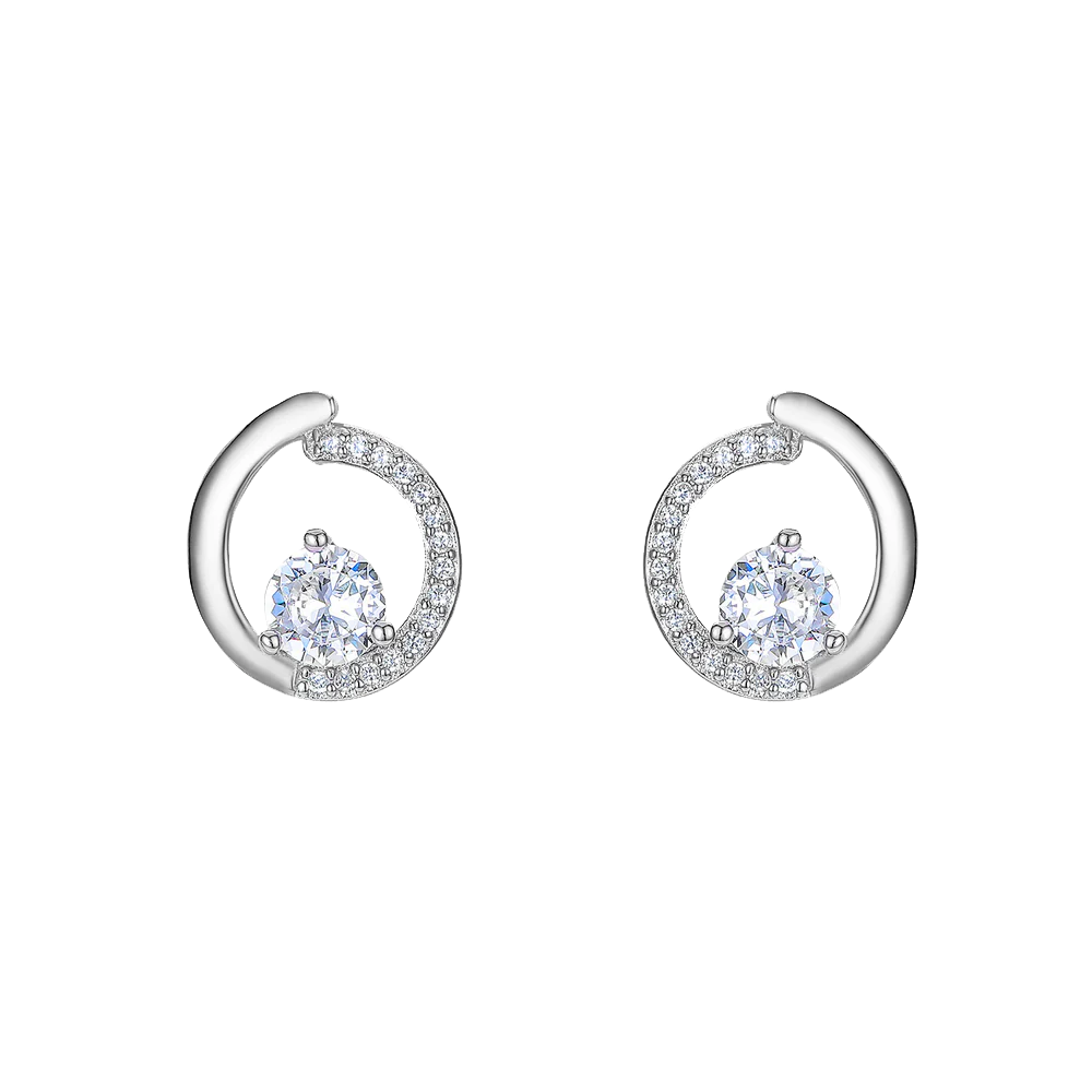 Streamer Diamond Stud Earrings for Women