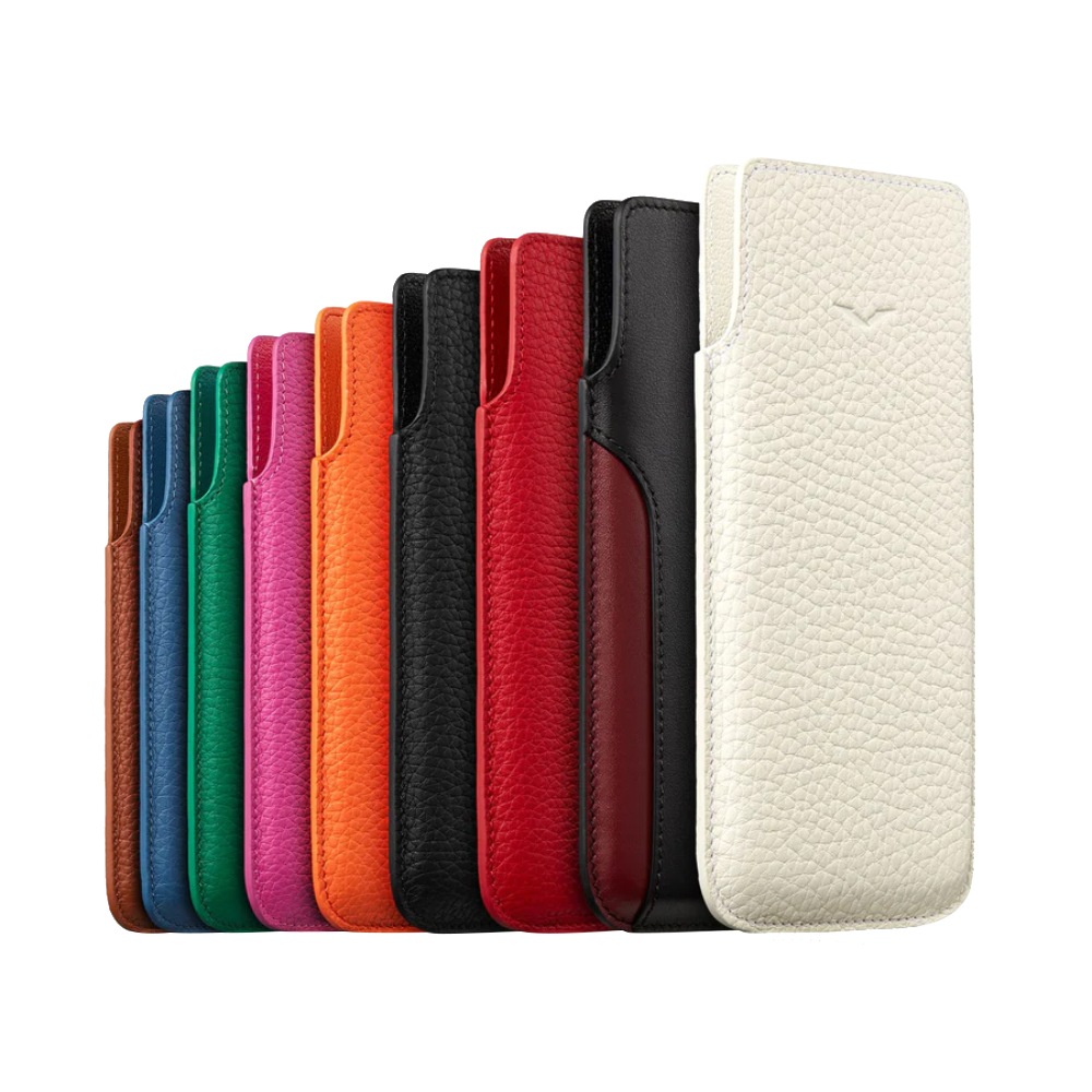 METAVERTU  & iVERTU Calf Leather Slip Phone Case - Multicolor