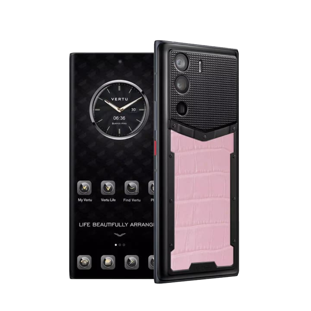 METAVERTU Alligator Skin 5G Web3 Phone - Sakura Pink