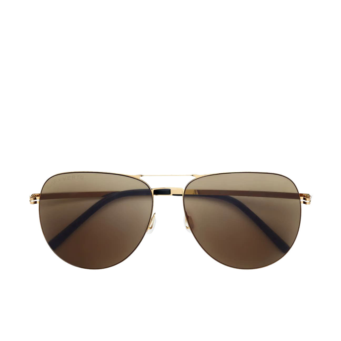 Polarized Aviator Sunglasses - Brown & Blue