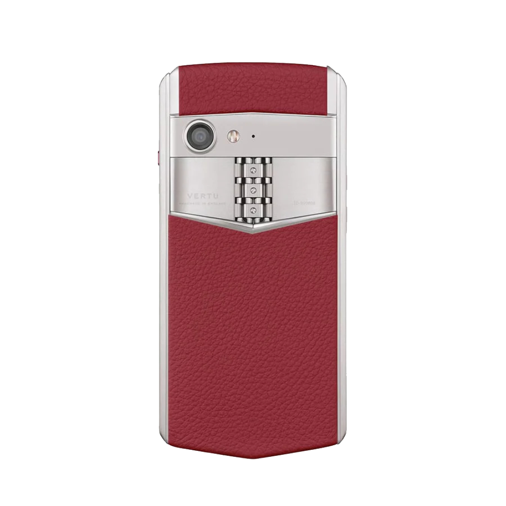 back Aster P Baroque Calf Leather Phone - Raspberry Red