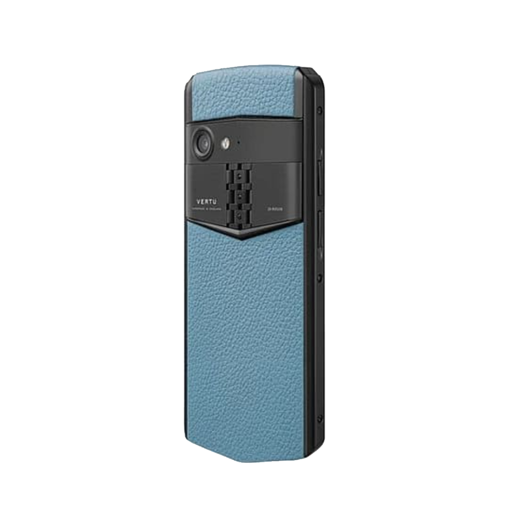 side Aster P Gothic Calf Leather Phone - Blue