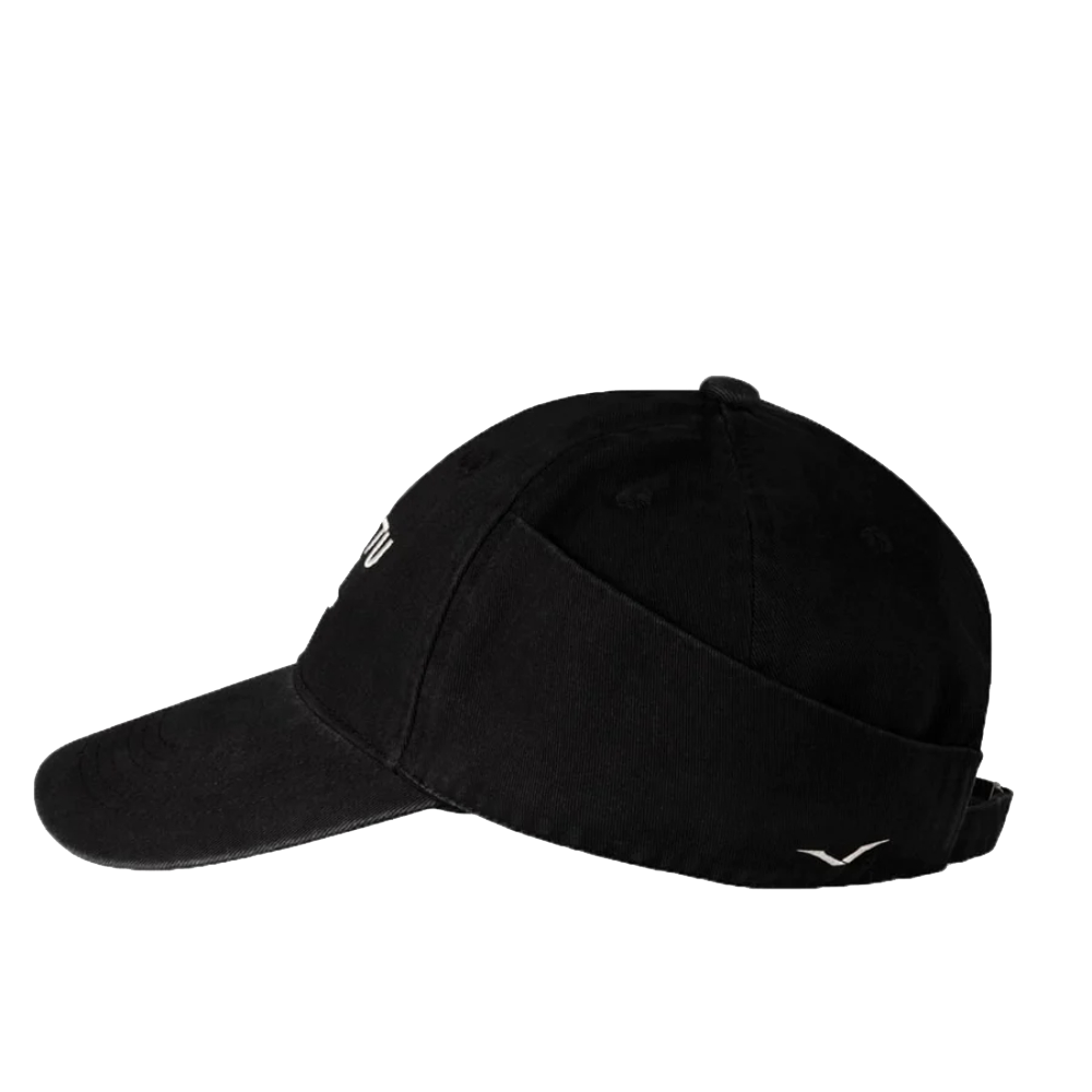 Folded-Linked V Adjustable Cotton Classic Baseball Cap - Black